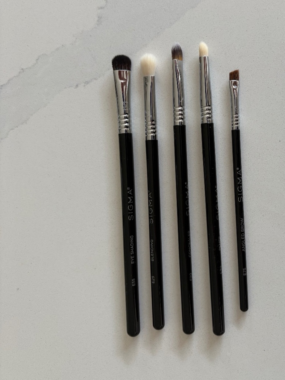 Set of Sigma Eye & Face Brushes - Set of 5 (E55, F70, E25, E30 & E75)